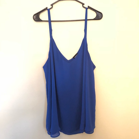 torrid Tops - TORRID size 3 royal blue flowy spaghetti strap top